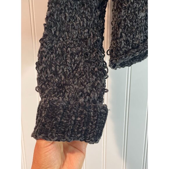 Urban Outfitters Black Textured Knit Cropped Sweater Pullover XS - Picture 2 of 7